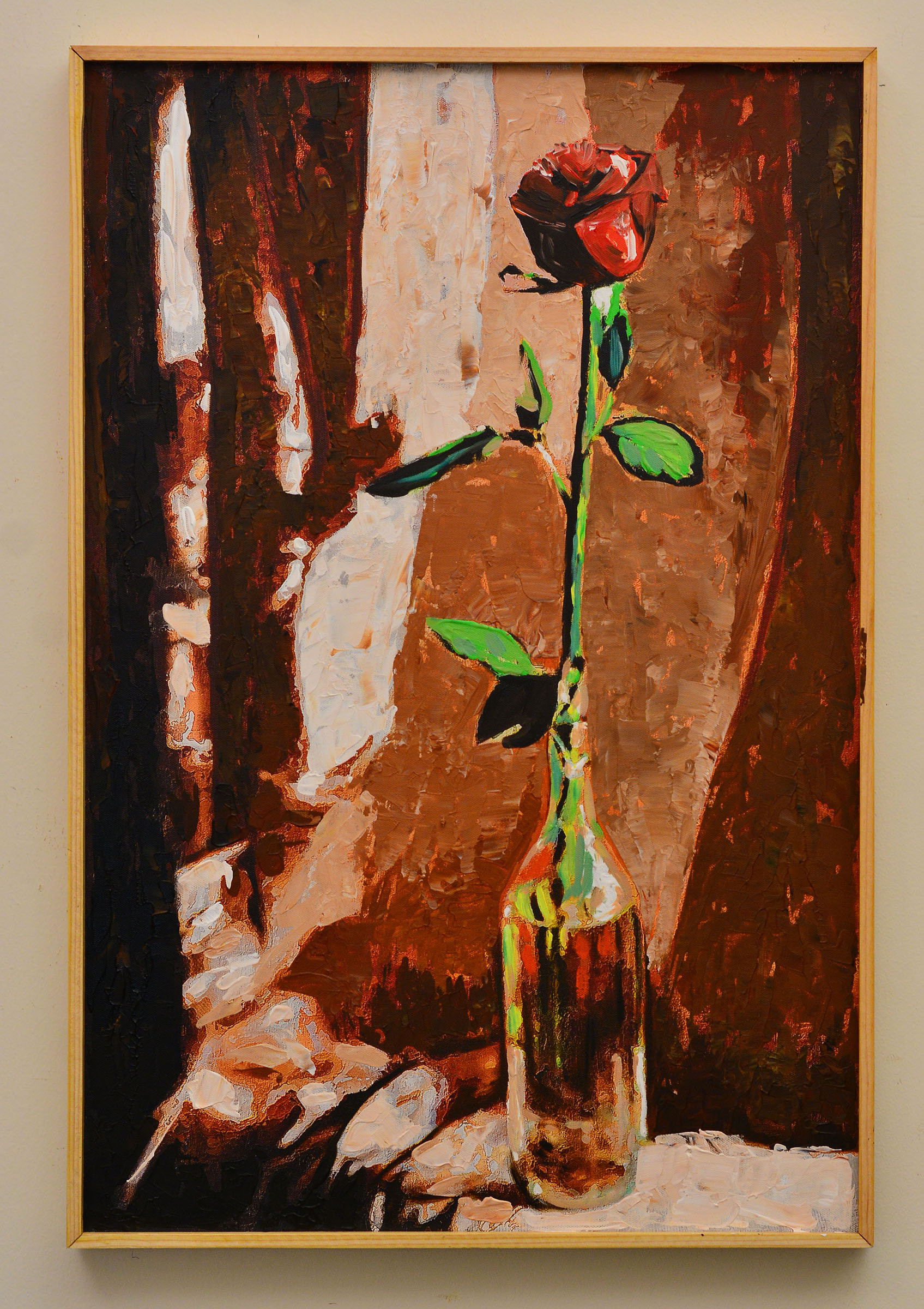 DAF035 Red Rose in the Glass