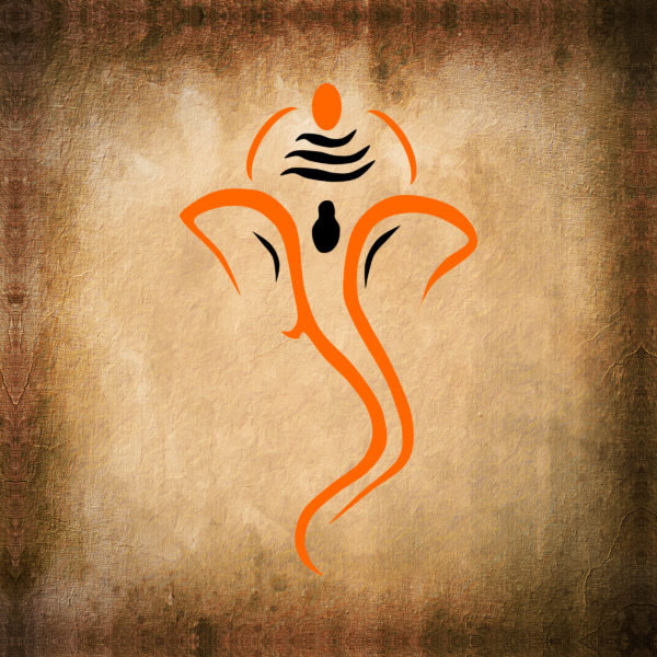 Ganesha Illustration- in wooden Frame