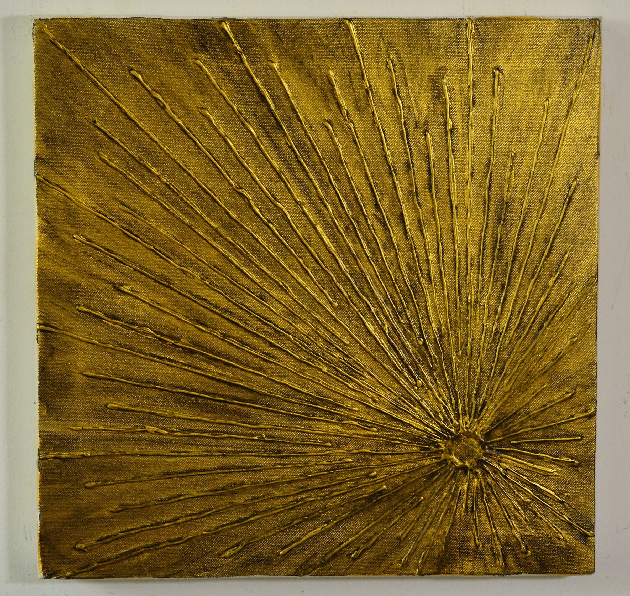 ARTCRFRM031 Abstract Art with Sun Burst 1 :on canvas 15x20 inches