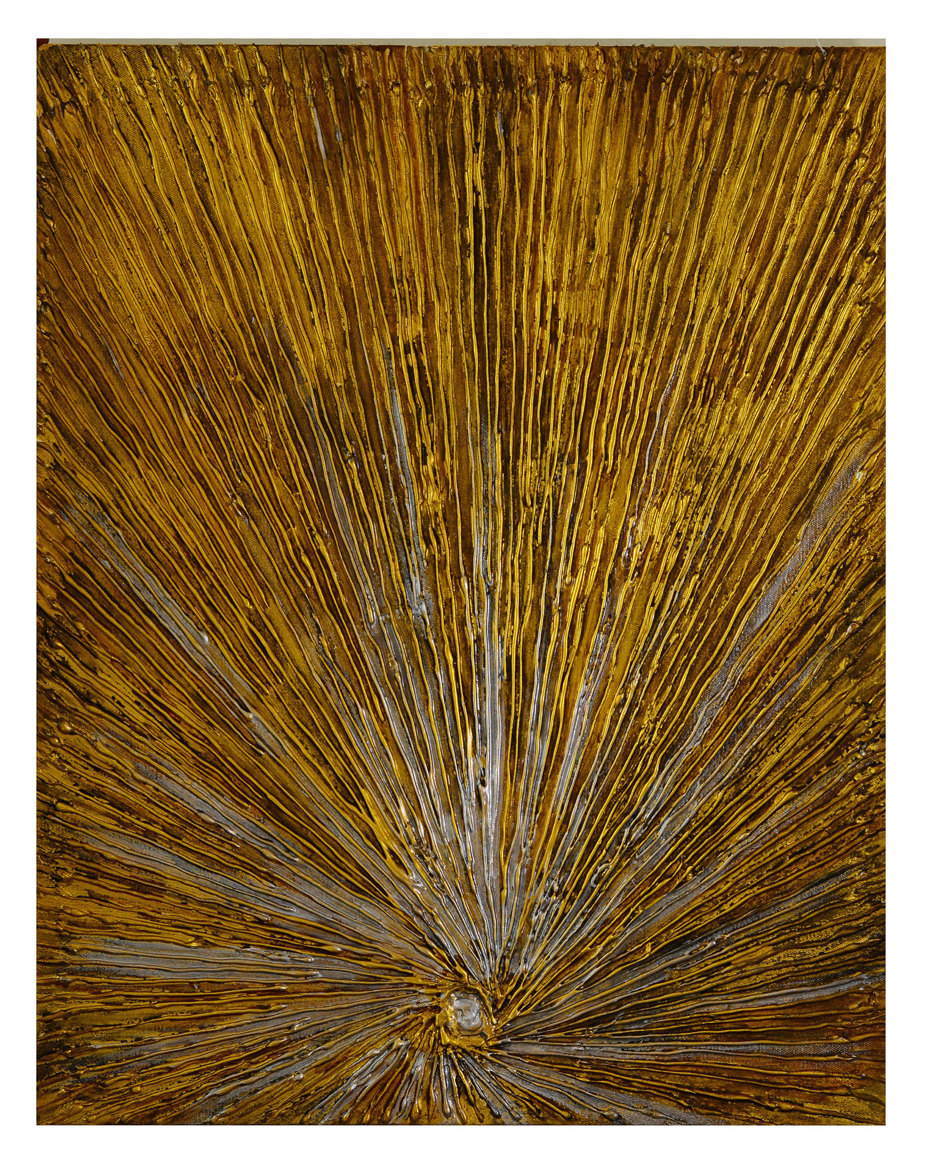 ARTCRFRM032 Abstract Art with sunburst : on canvas